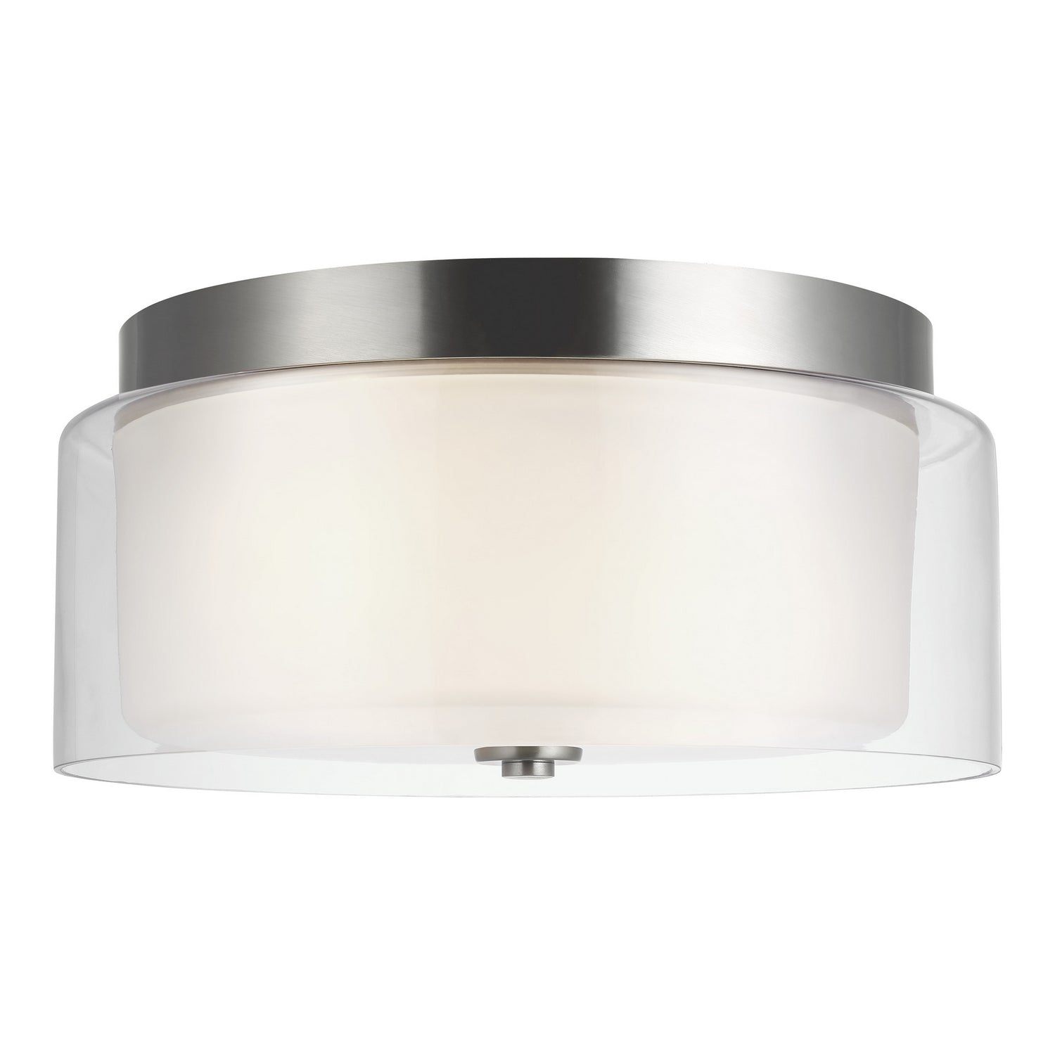 Generation Lighting. - 7537302-962 - Two Light Flush Mount - Elmwood Park - Brushed Nickel