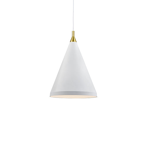 Kuzco Lighting - 492716-WH/GD - One Light Pendant - Dorothy - White With Gold Detail