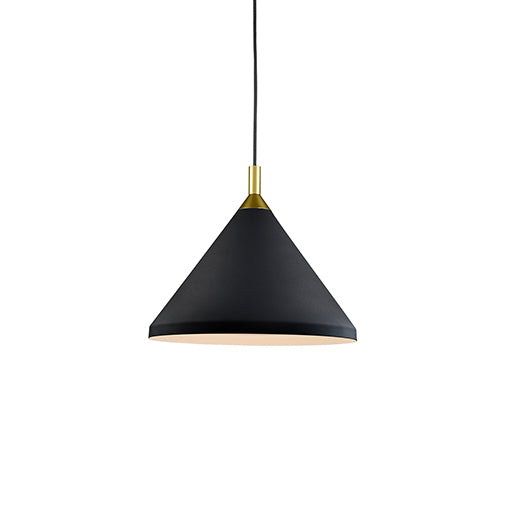 Kuzco Lighting - 492814-BK/GD - One Light Pendant - Dorothy - Black With Gold Detail