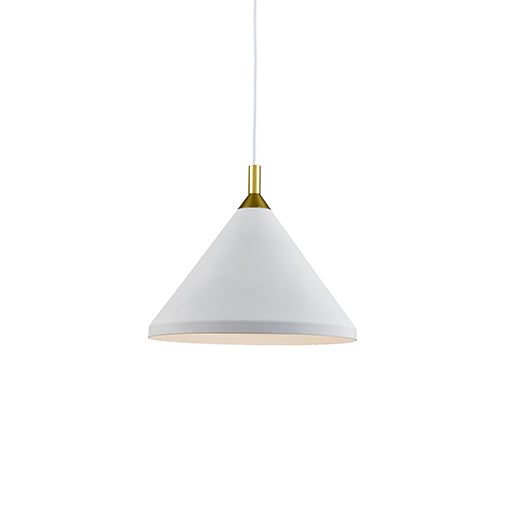 Kuzco Lighting - 492814-WH/GD - One Light Pendant - Dorothy - White With Gold Detail