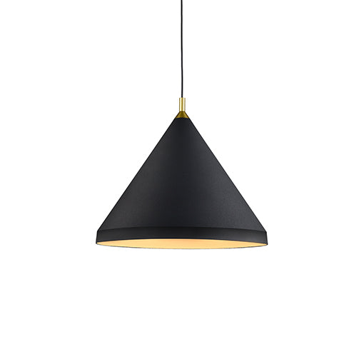 Kuzco Lighting - 492824-BK/GD - One Light Pendant - Dorothy - Black With Gold Detail