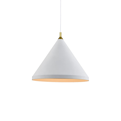 Kuzco Lighting - 492824-WH/GD - One Light Pendant - Dorothy - White With Gold Detail