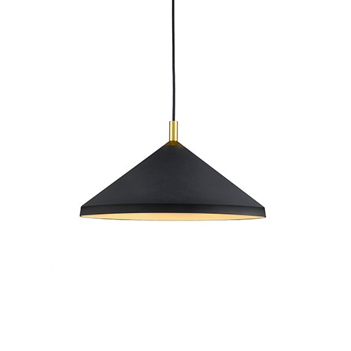 Kuzco Lighting - 493118-BK/GD - One Light Pendant - Dorothy - Black With Gold Detail