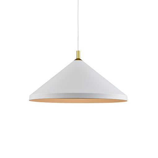Kuzco Lighting - 493126-WH/GD - One Light Pendant - Dorothy - White With Gold Detail