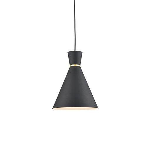 Kuzco Lighting - 493210-BK/GD - One Light Pendant - Vanderbilt - Black With Gold Detail