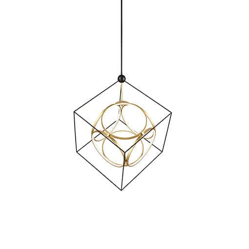 Kuzco Lighting - CH19234-BK/AN - LED Chandelier - Monza - Black/Antique Brass