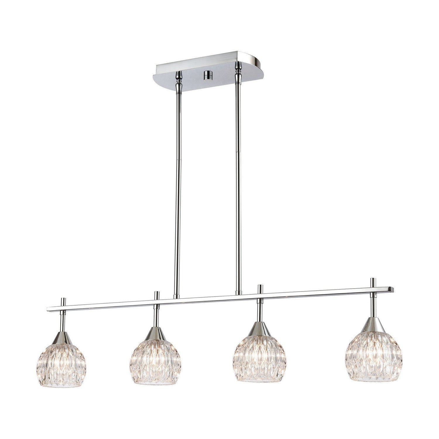 ELK Home - 10825/4 - Four Light Island Pendant - Kersey - Polished Chrome