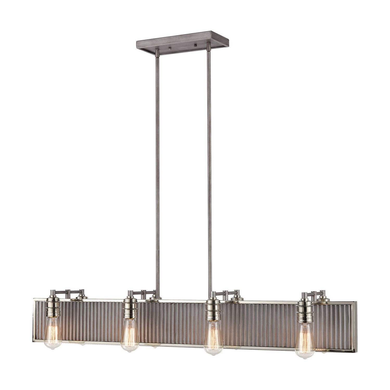 ELK Home - 15929/8 - Eight Light Chandelier - Corrugated Steel - Weathered Zinc