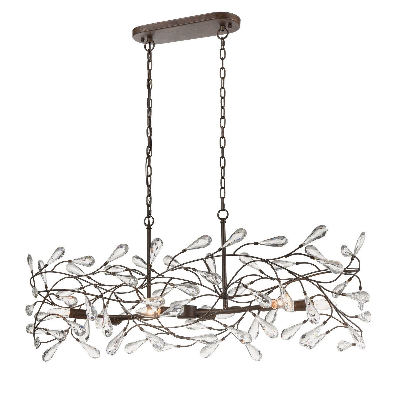 ELK Home - 18261/6 - Six Light Linear Chandelier - Crislett - Sunglow Bronze