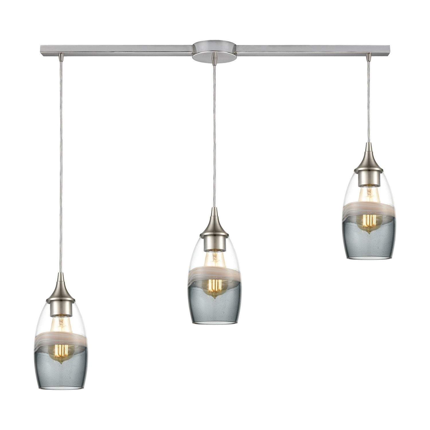 ELK Home - 25098/3L - Three Light Pendant - Sutter Creek - Satin Nickel