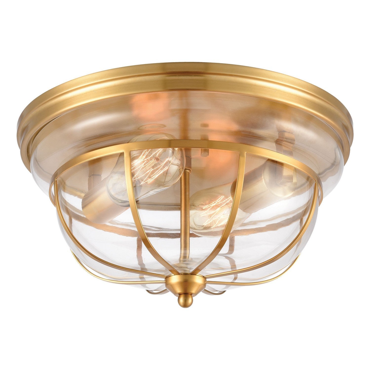 ELK Home - 46574/2 - Two Light Flush Mount - Manhattan Boutique - Brushed Brass