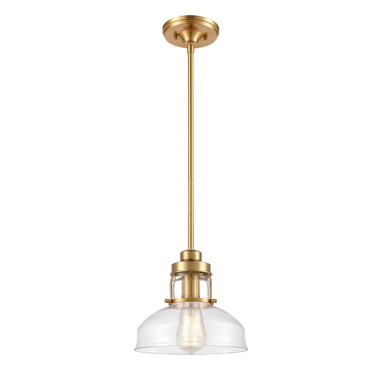 ELK Home - 46575/1 - One Light Mini Pendant - Manhattan Boutique - Brushed Brass