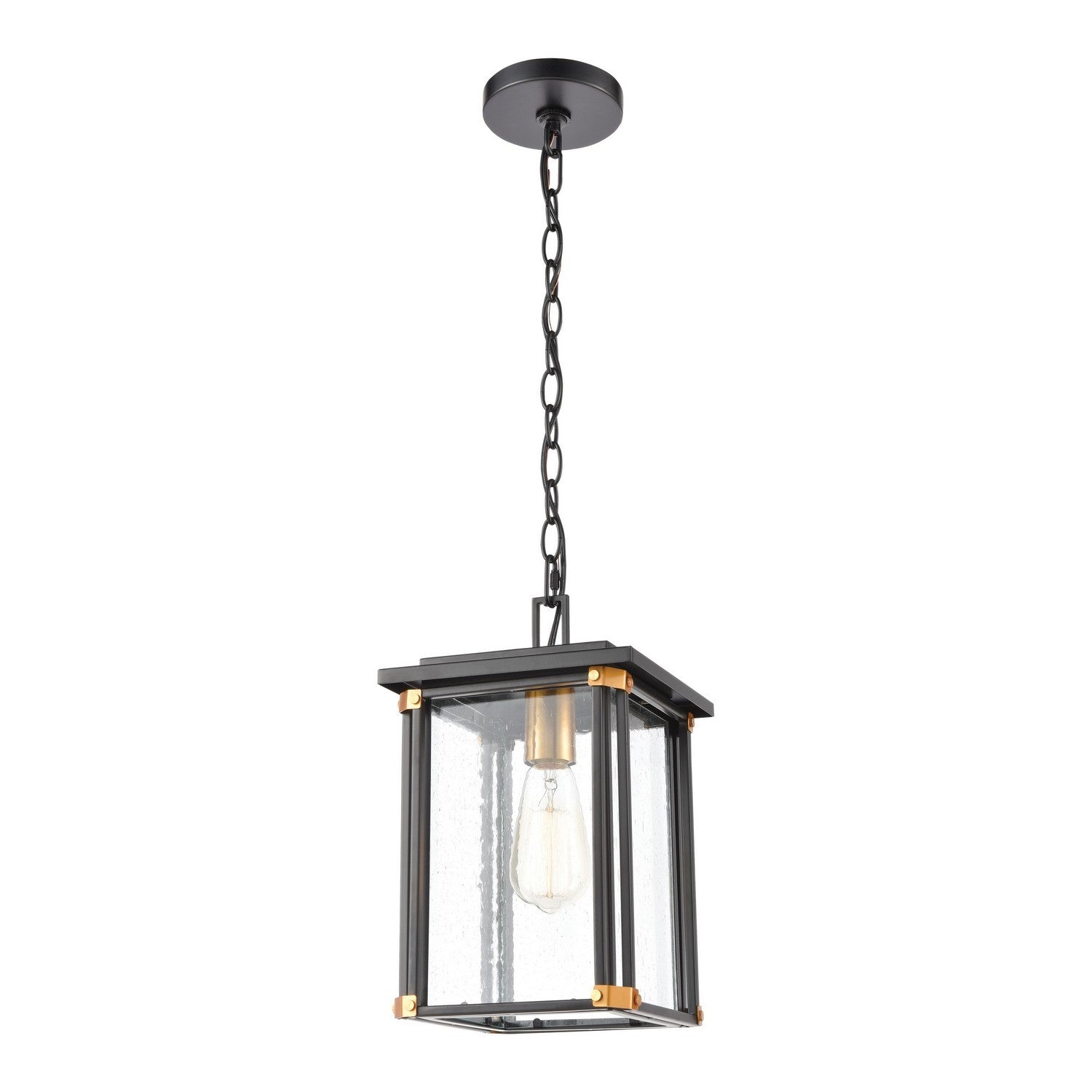 ELK Home - 46723/1 - One Light Outdoor Pendant - Vincentown - Matte Black