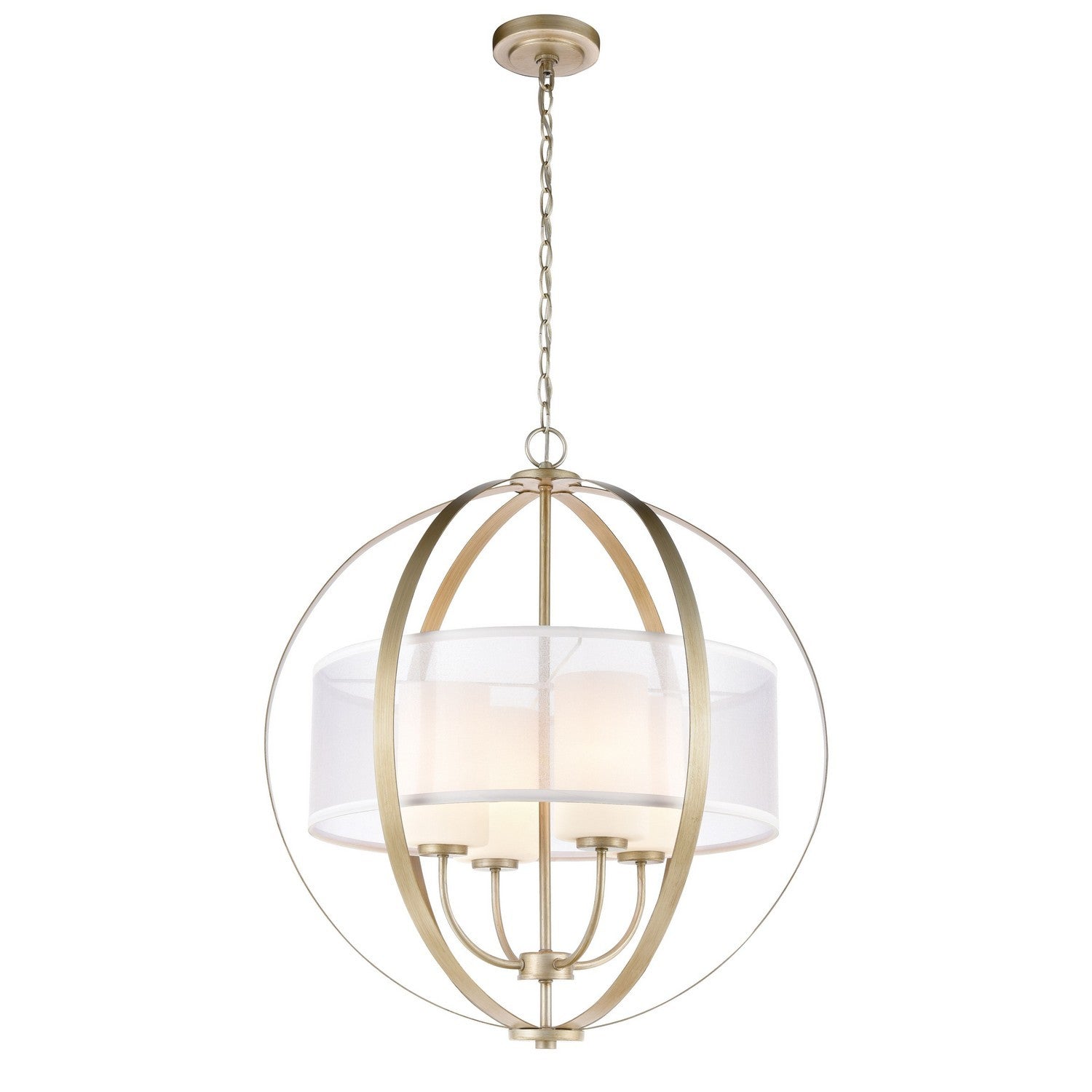 ELK Home - 57039/4 - Four Light Chandelier - Diffusion - Aged Silver