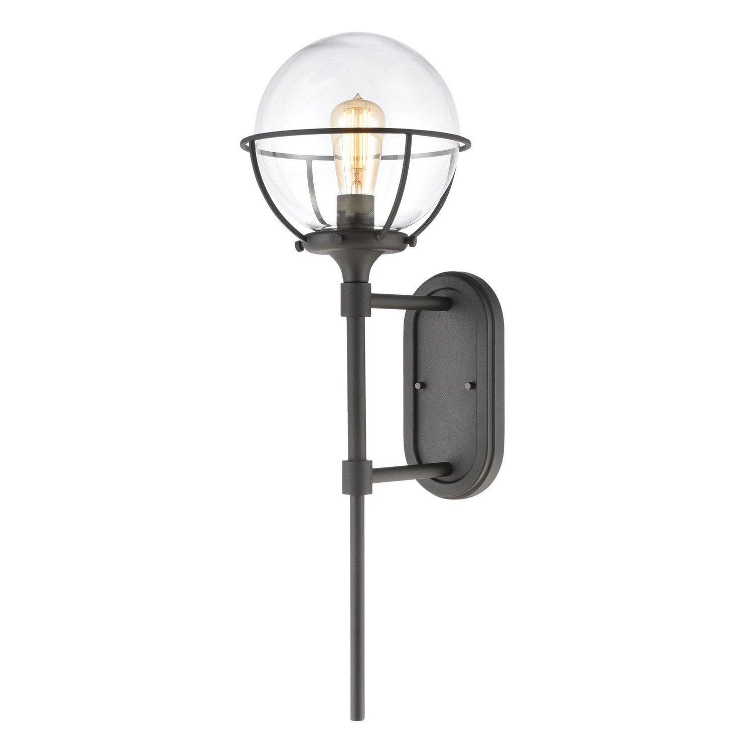 ELK Home - 57291/1 - One Light Outdoor Wall Sconce - Girard - Charcoal