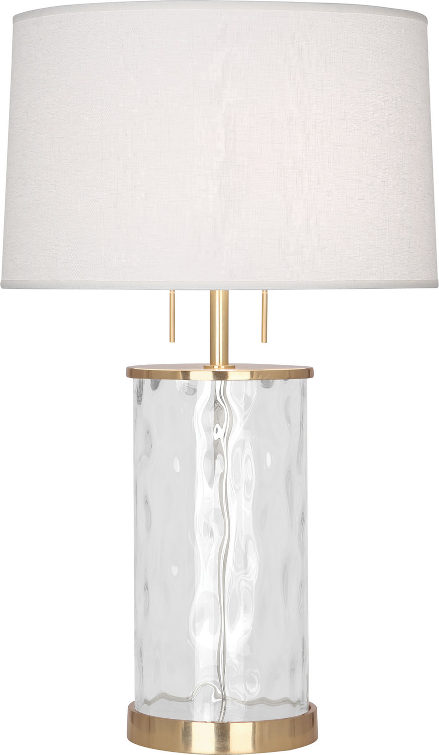 Robert Abbey - 1440 - Two Light Table Lamp - Gloria - Modern Brass Wavy Glass Body