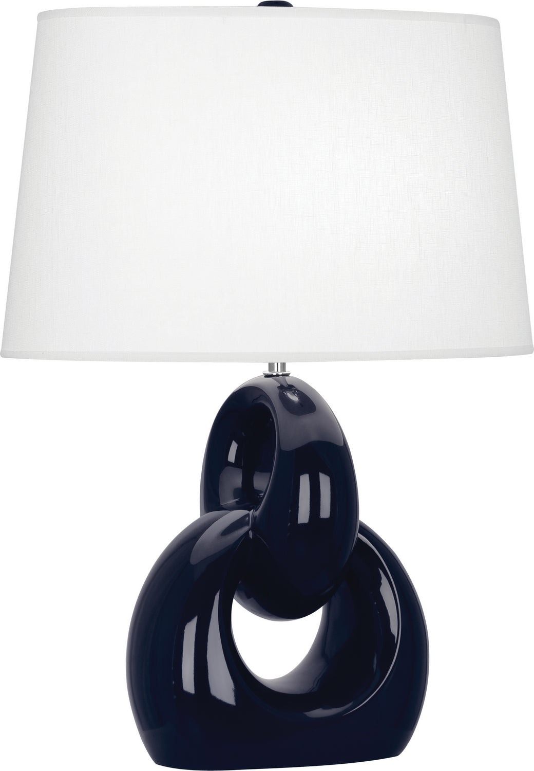 Robert Abbey - MB981 - One Light Table Lamp - Fusion - Midnight Blue Glazed Ceramic w/Polished Nickel