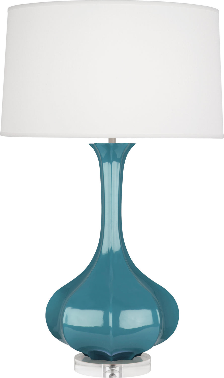 Robert Abbey - OB996 - One Light Table Lamp - Pike - Steel Blue Glazed Ceramic w/Lucite Base