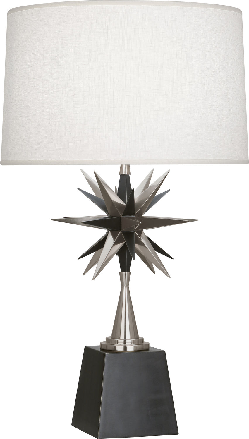 Robert Abbey - S1015 - One Light Table Lamp - Cosmos - Deep Patina Bronze w/Antique Silver