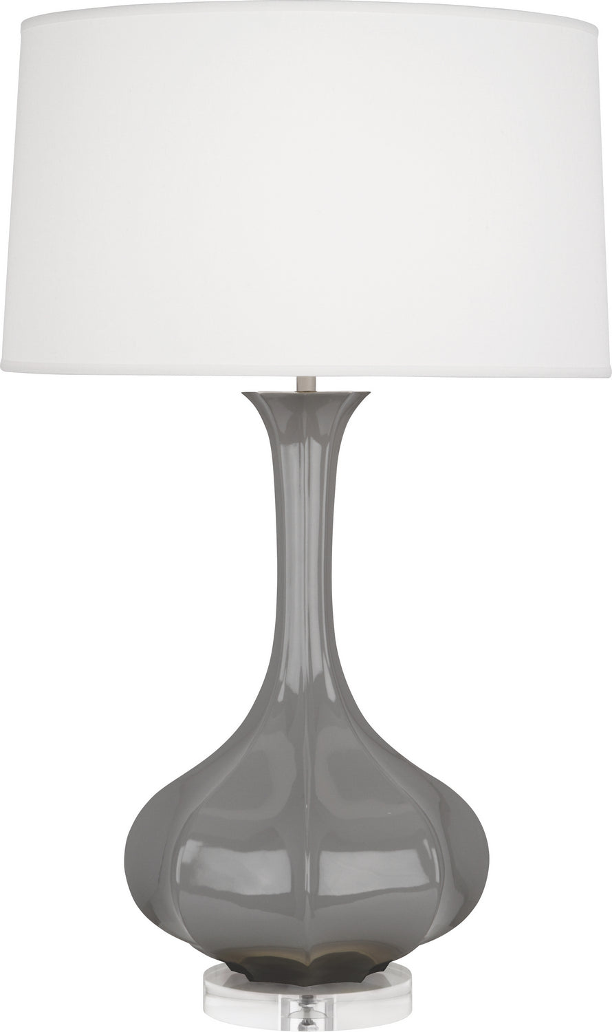 Robert Abbey - ST996 - One Light Table Lamp - Pike - Smoky Taupe Glazed Ceramic w/Lucite Base