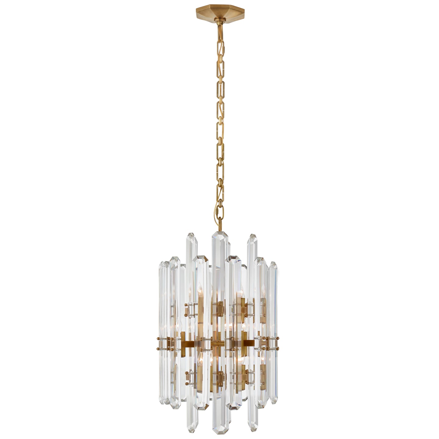 Visual Comfort Signature - ARN 5128HAB - 12 Light Chandelier - Bonnington - Hand-Rubbed Antique Brass