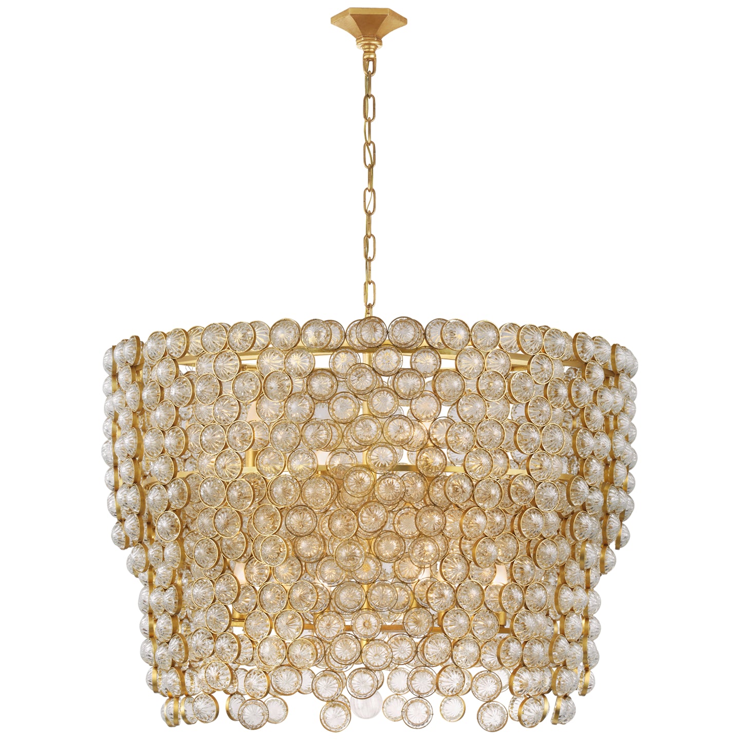 Visual Comfort Signature - JN 5232G/CG - 12 Light Chandelier - Milazzo - Gild and Crystal