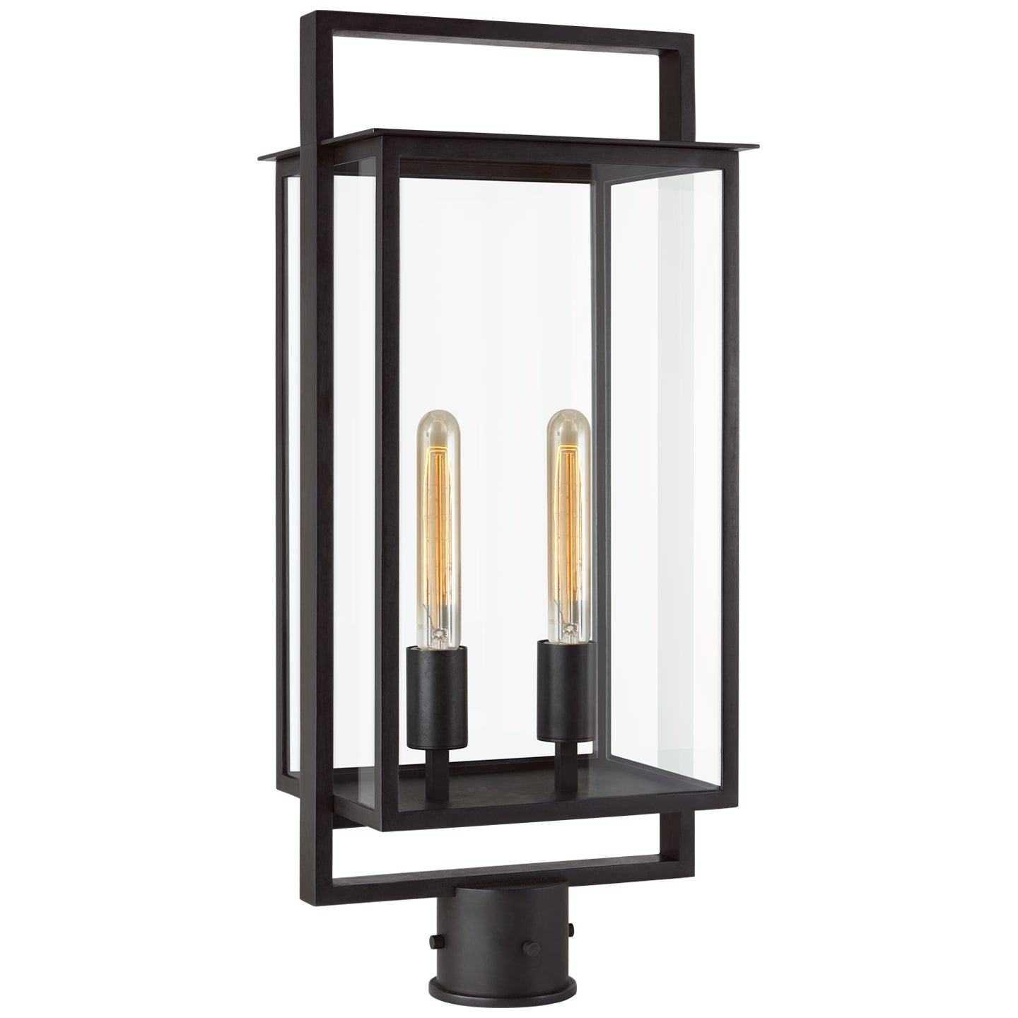 Visual Comfort Signature - S 7191AI-CG - Two Light Post Lantern - Halle - Aged Iron