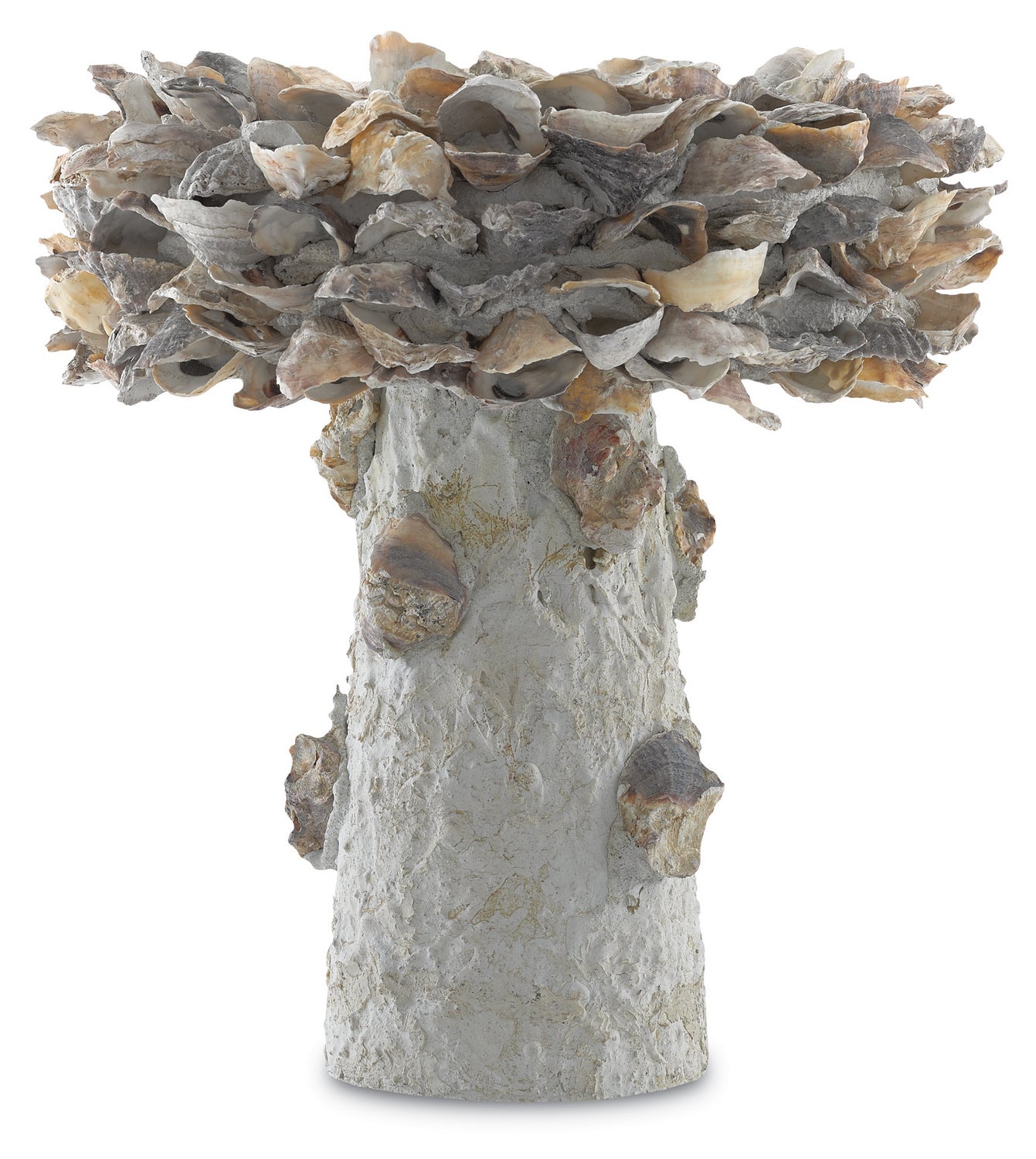 Shell Bird Bath from the Oyster collection in Portland/Natural finish