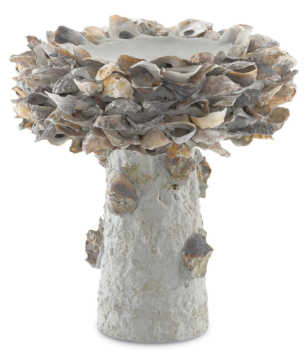 Shell Bird Bath from the Oyster collection in Portland/Natural finish