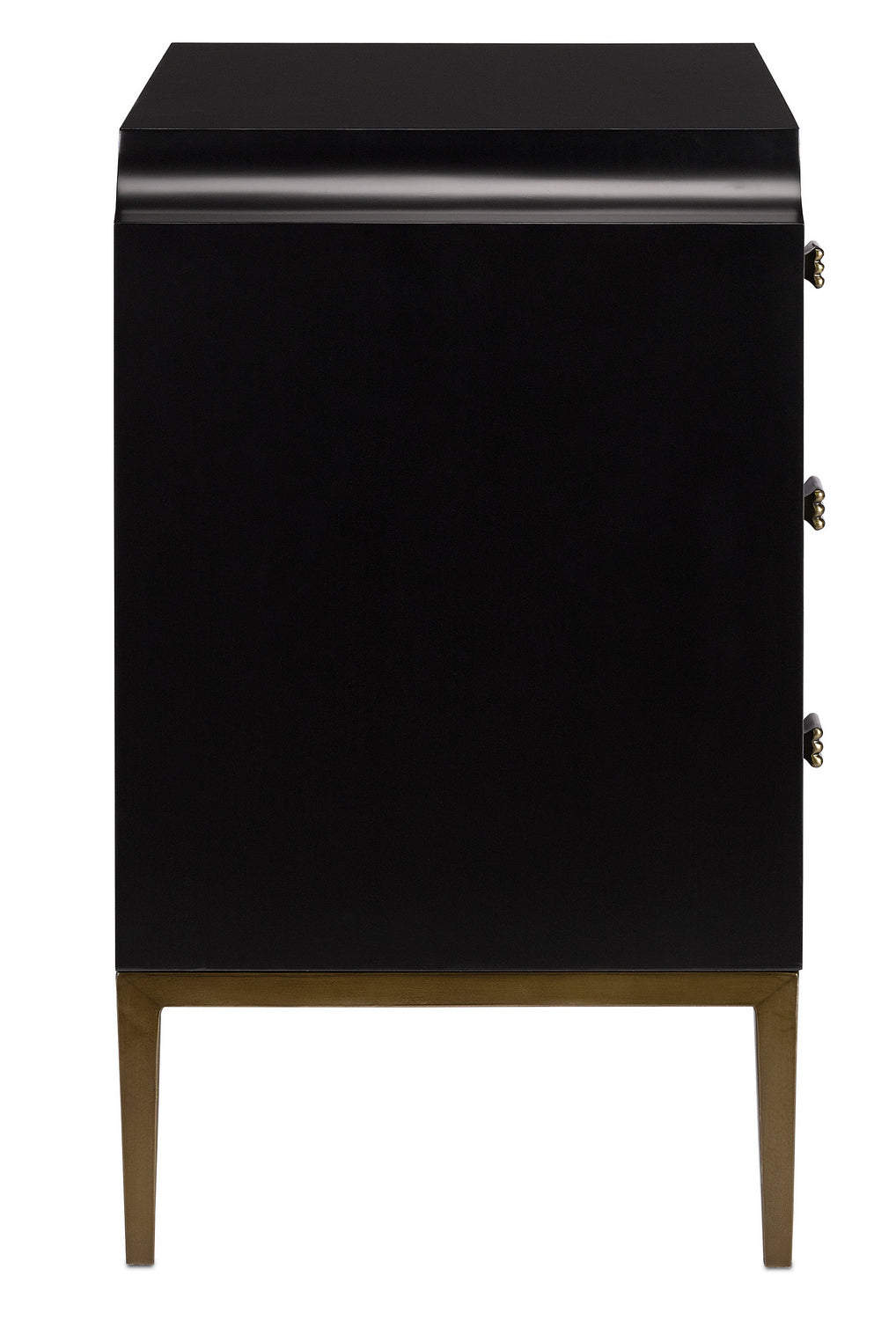 Chest from the Kallista collection in Dark Sapphire/Caviar Black/Antique Brass finish