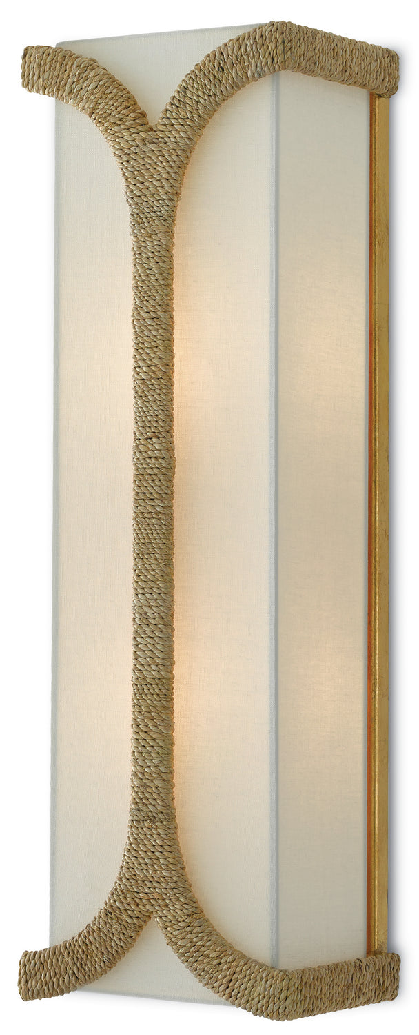 Two Light Wall Sconce from the Carthay collection in Natural/Dark Contemporary Gold Leaf finish