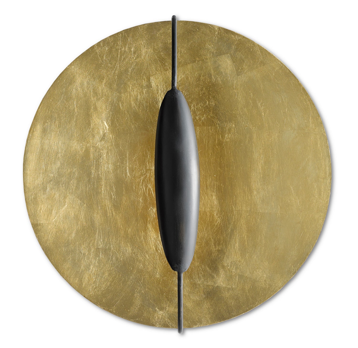 One Light Wall Sconce from the Pinders collection in Contemporary Gold Leaf/Painted Contemporary Gold/French Black finish