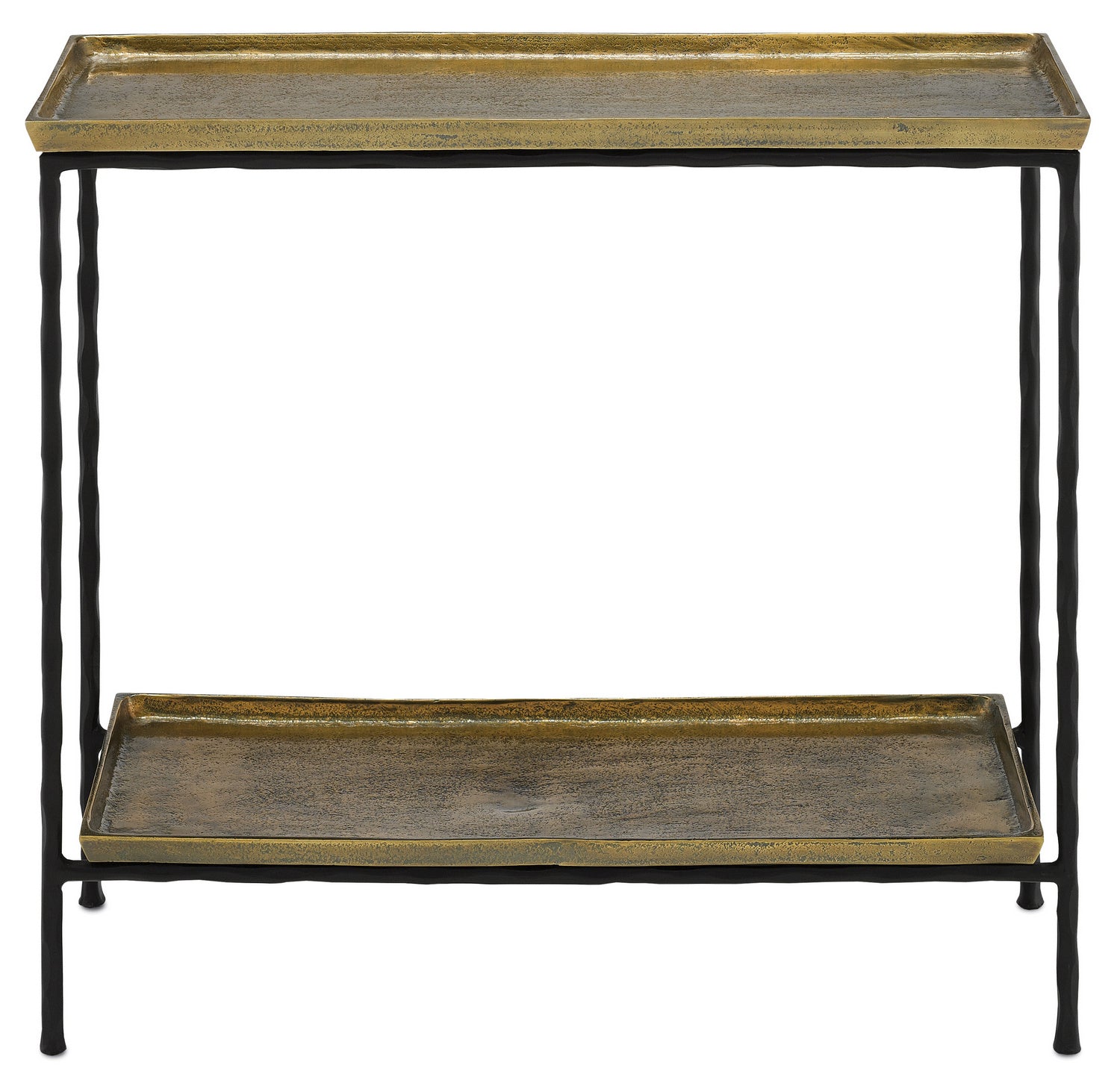 Side Table from the Boyles collection in Antique Brass/Black finish