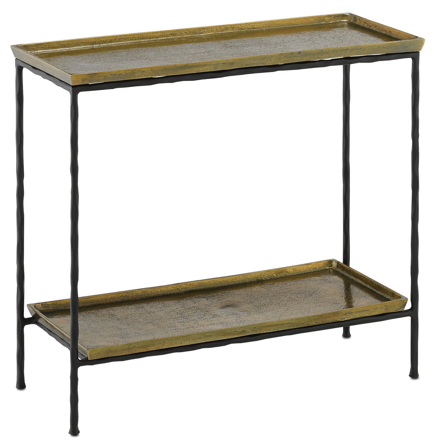 Side Table from the Boyles collection in Antique Brass/Black finish