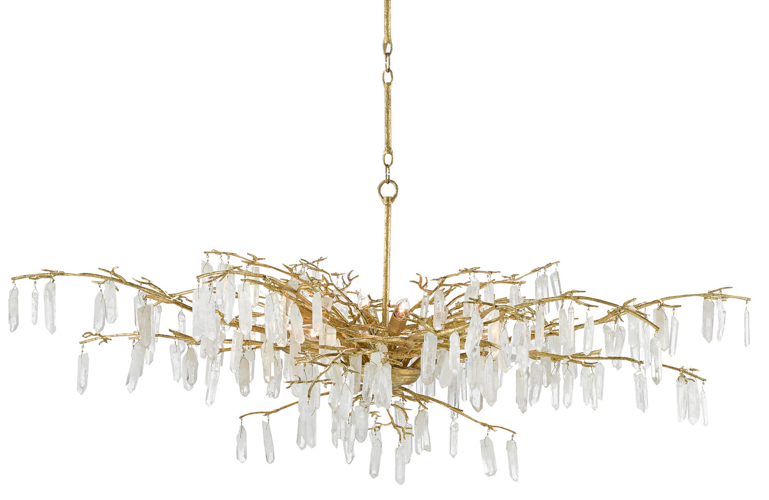 Eight Light Chandelier from the Aviva Stanoff collection in Washed Lucerne Gold/Natural finish