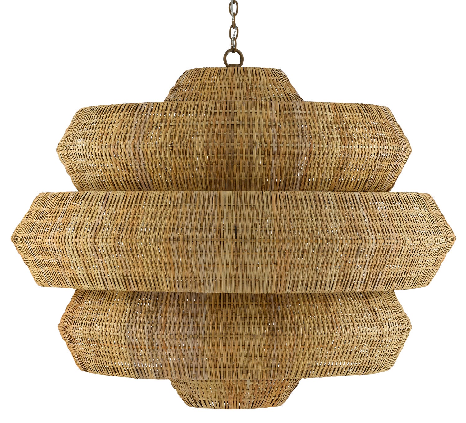 18 Light Chandelier from the Antibes collection in Natural/Khaki finish