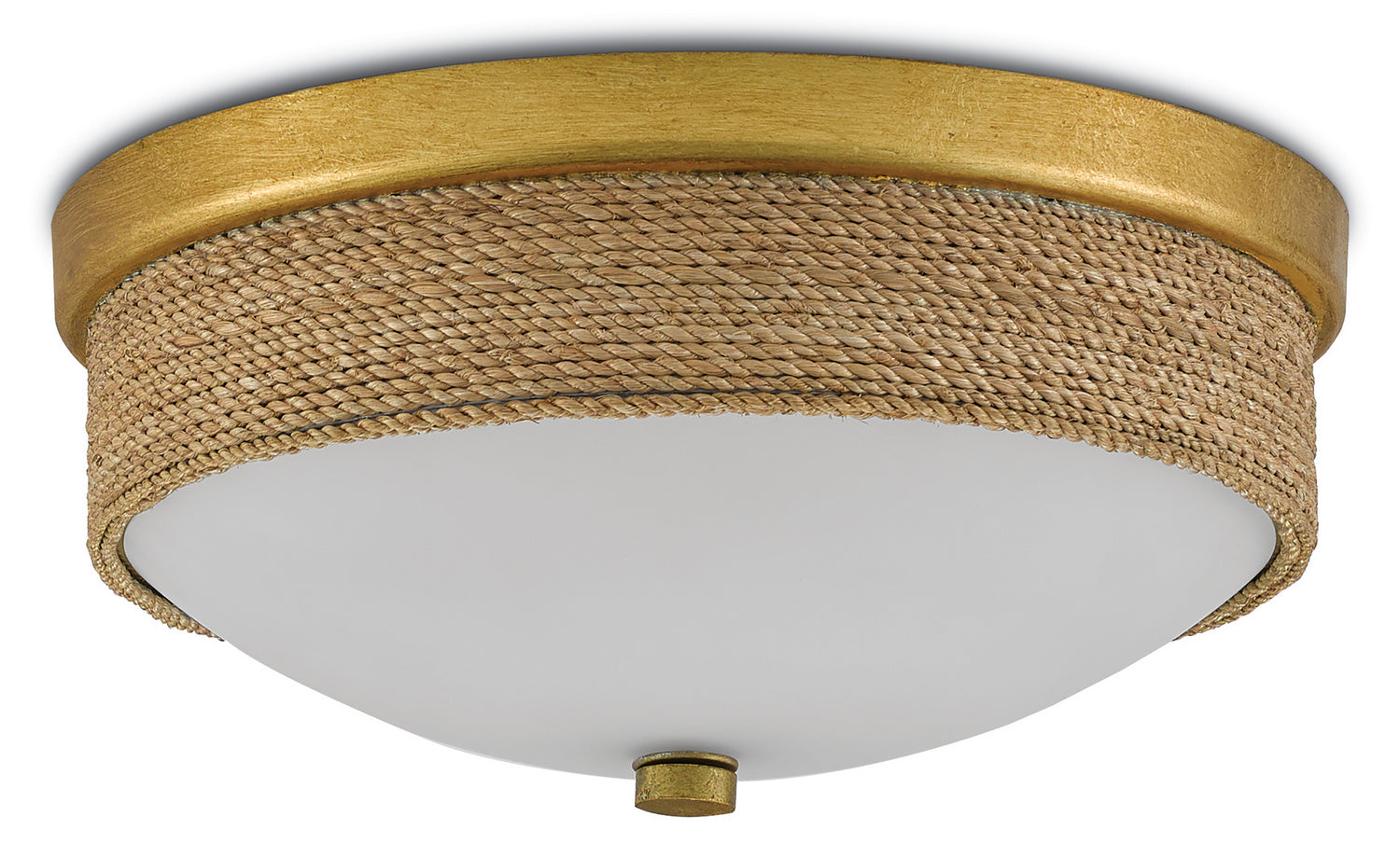 Two Light Flush Mount from the Hopkins collection in Natural/Contemporary Gold Leaf finish