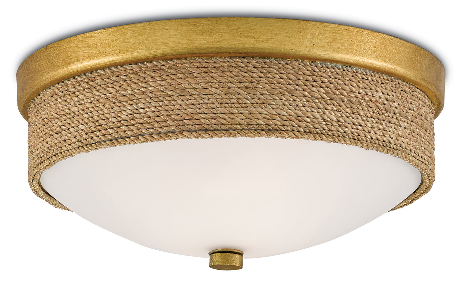 Two Light Flush Mount from the Hopkins collection in Natural/Contemporary Gold Leaf finish