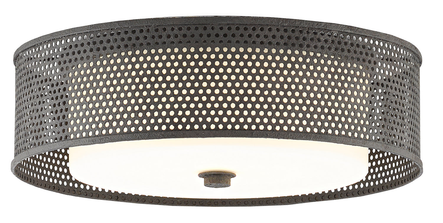 Two Light Flush Mount from the Notte collection in Molé Black finish