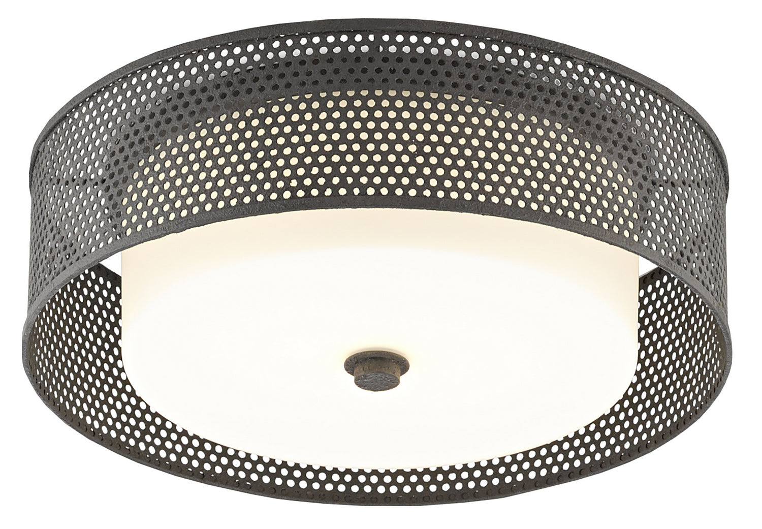 Two Light Flush Mount from the Notte collection in Molé Black finish