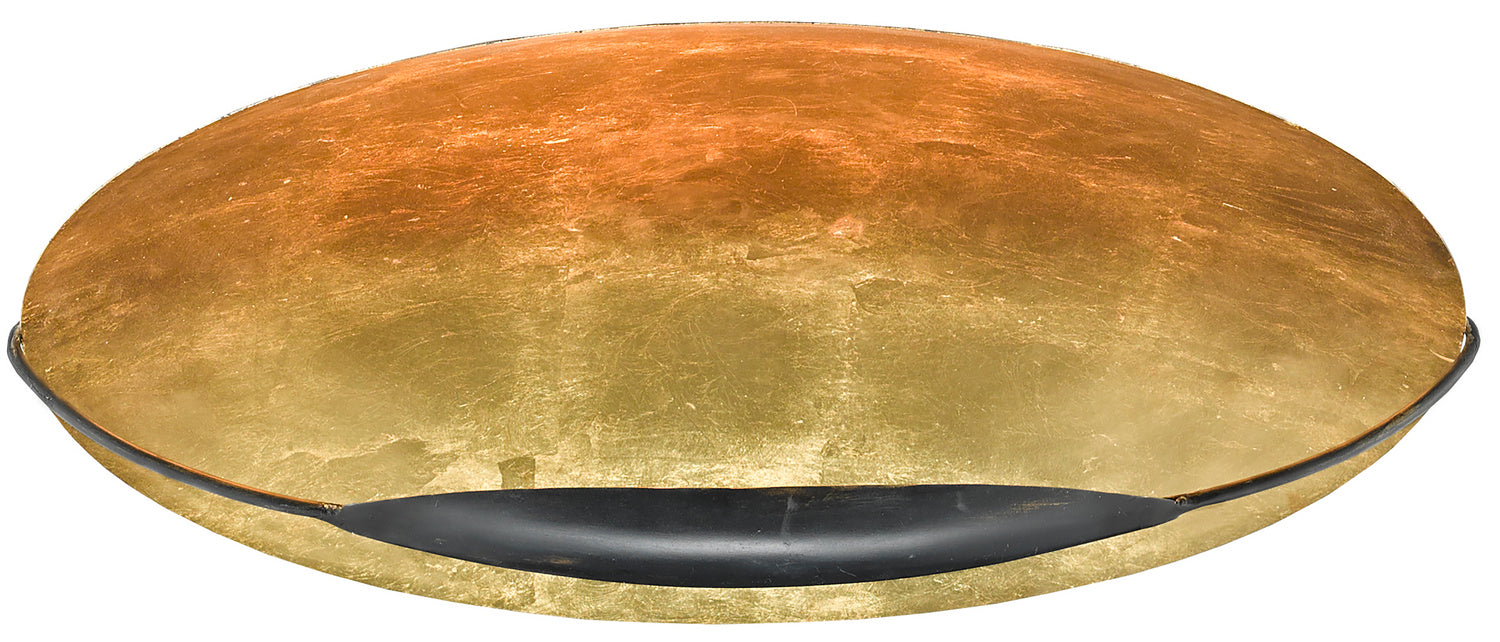 Two Light Flush Mount from the Pinders collection in Contemporary Gold Leaf/French Black finish