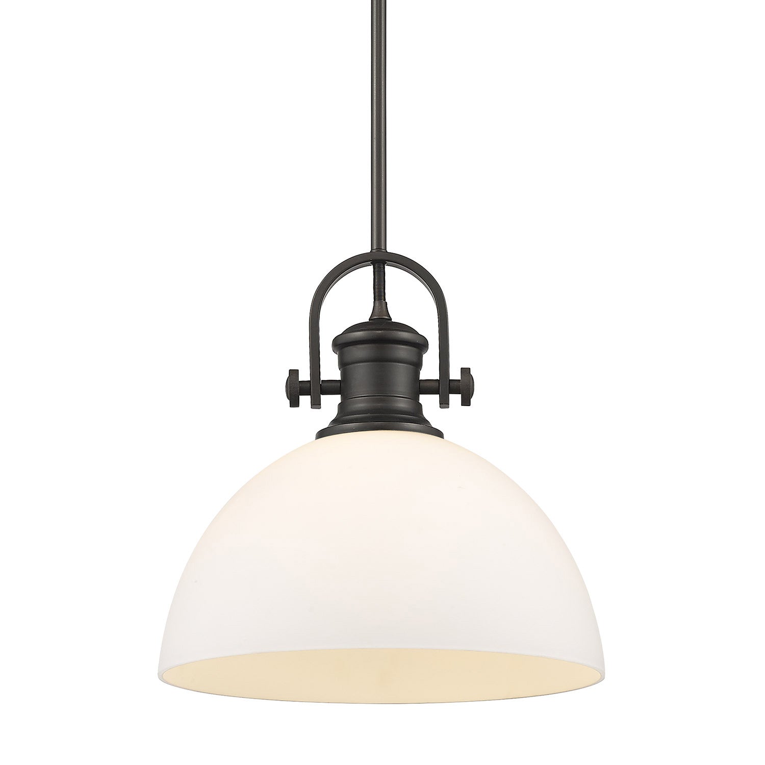 Golden - 3118-L RBZ-OP - One Light Pendant - Hines RBZ - Rubbed Bronze