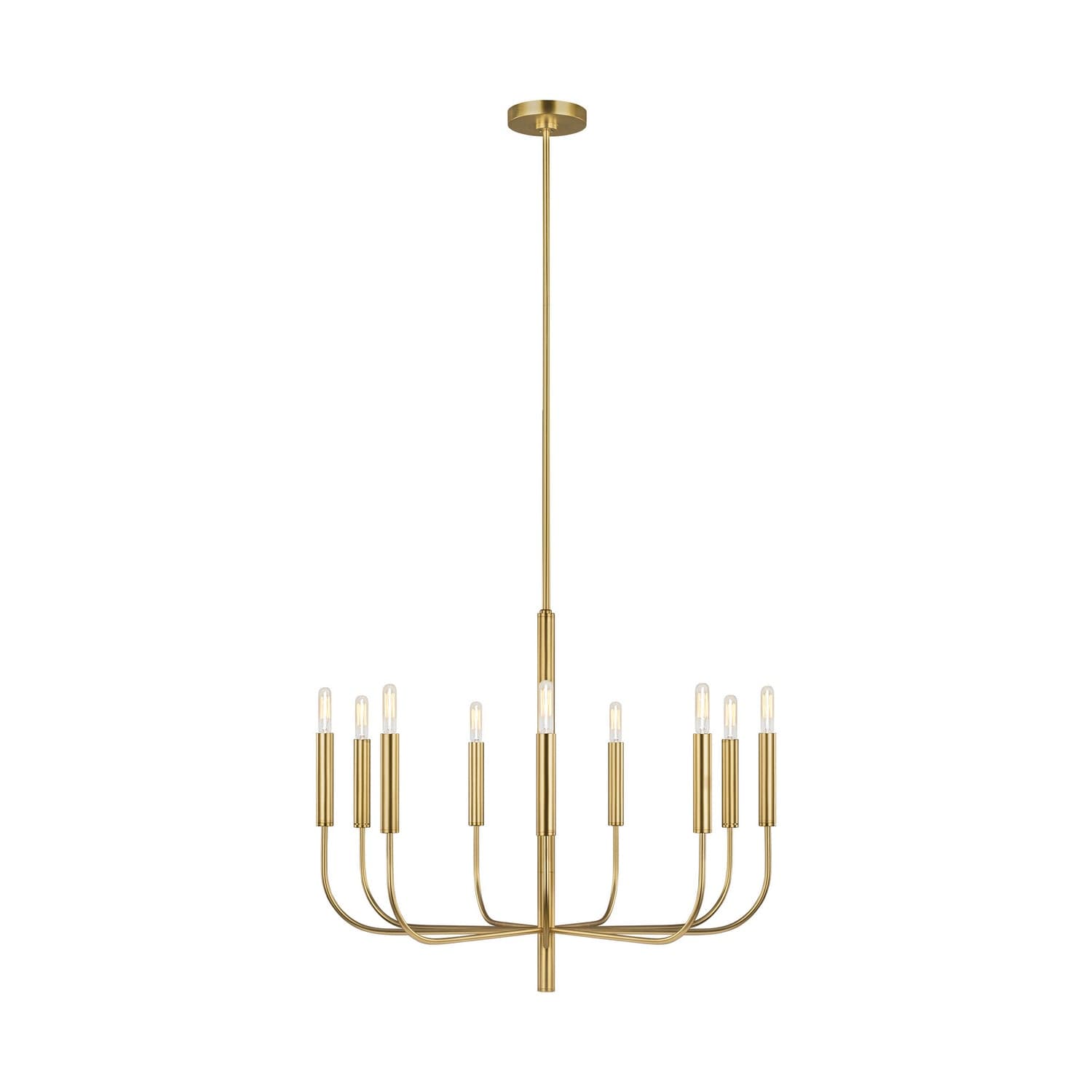 Visual Comfort Studio - EC1009BBS - Nine Light Chandelier - Brianna - Burnished Brass