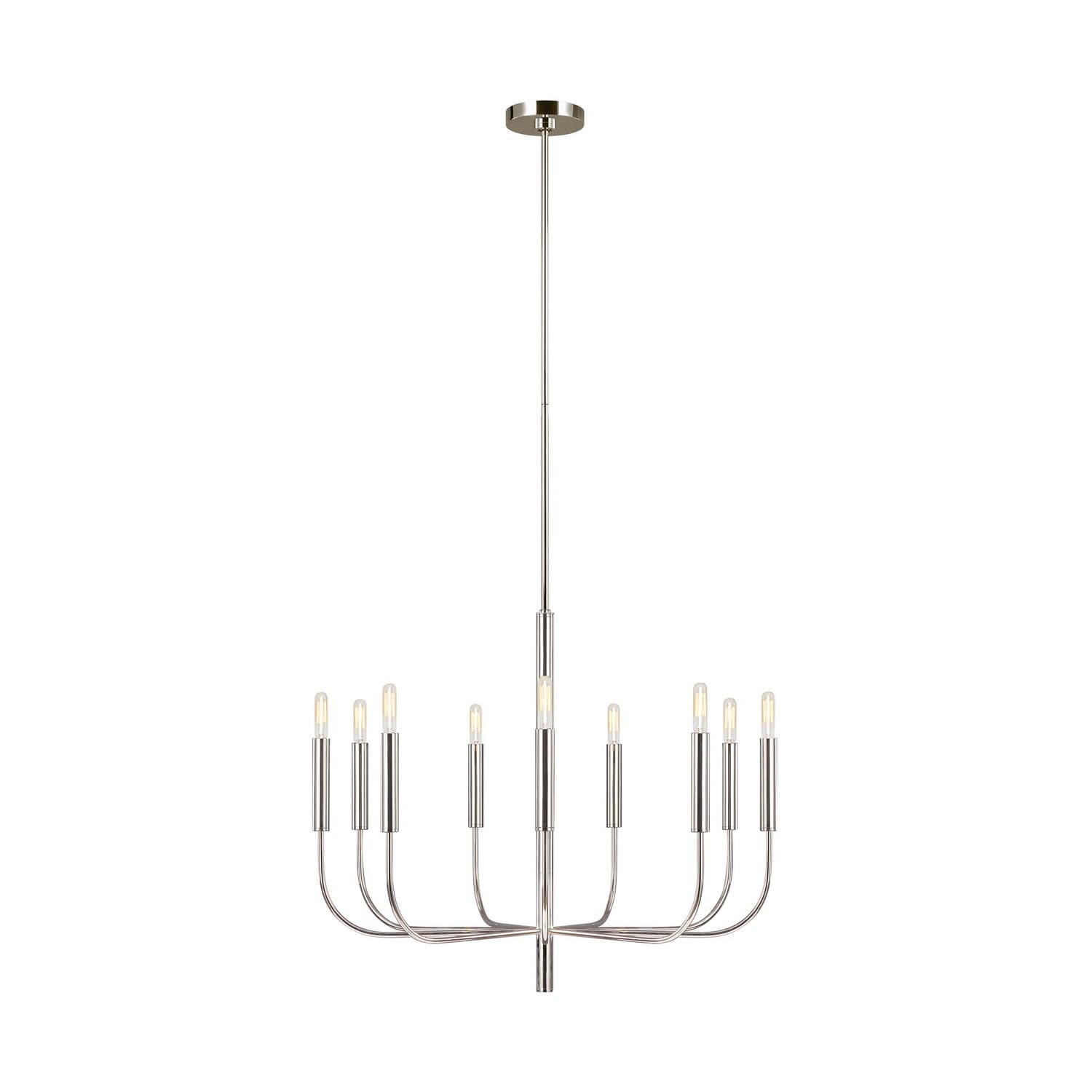 Visual Comfort Studio - EC1009PN - Nine Light Chandelier - Brianna - Polished Nickel