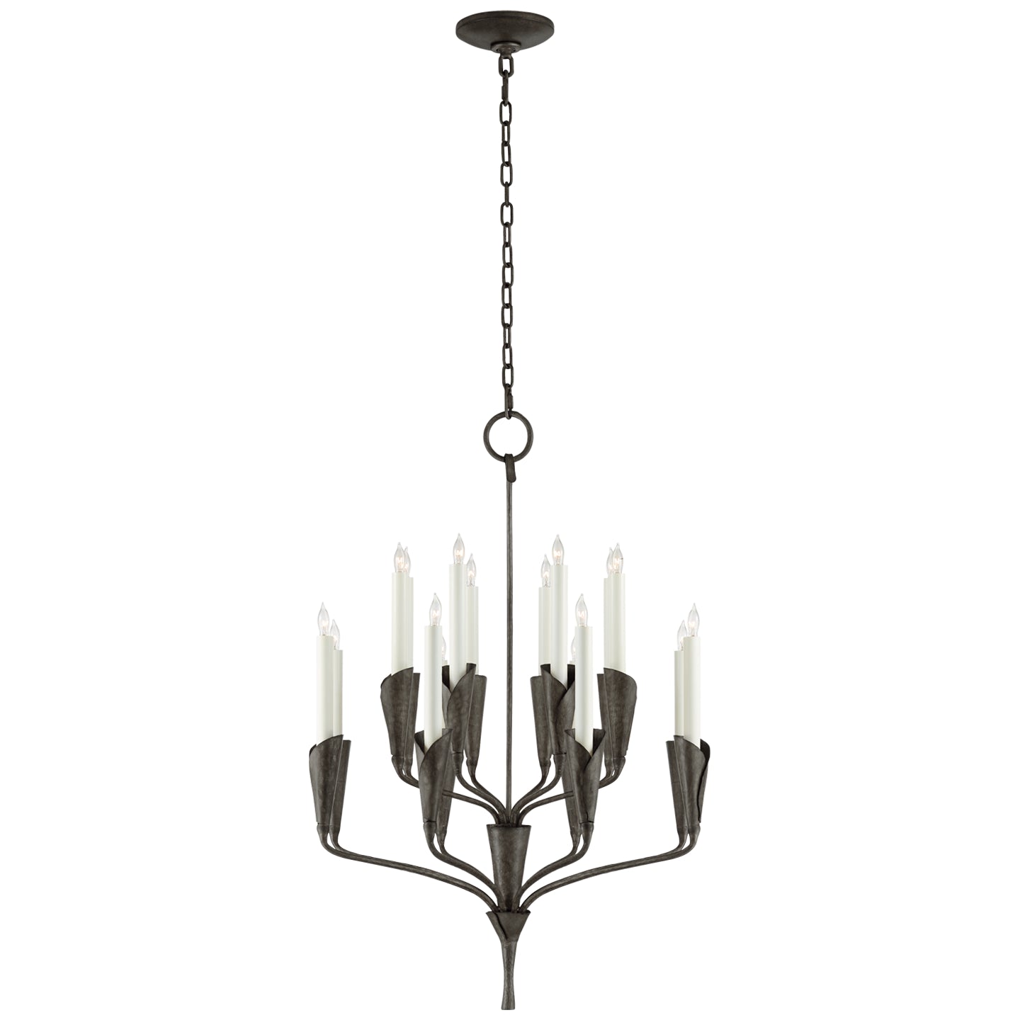 Visual Comfort Signature - CHC 5501AI - 16 Light Chandelier - Aiden - Aged Iron