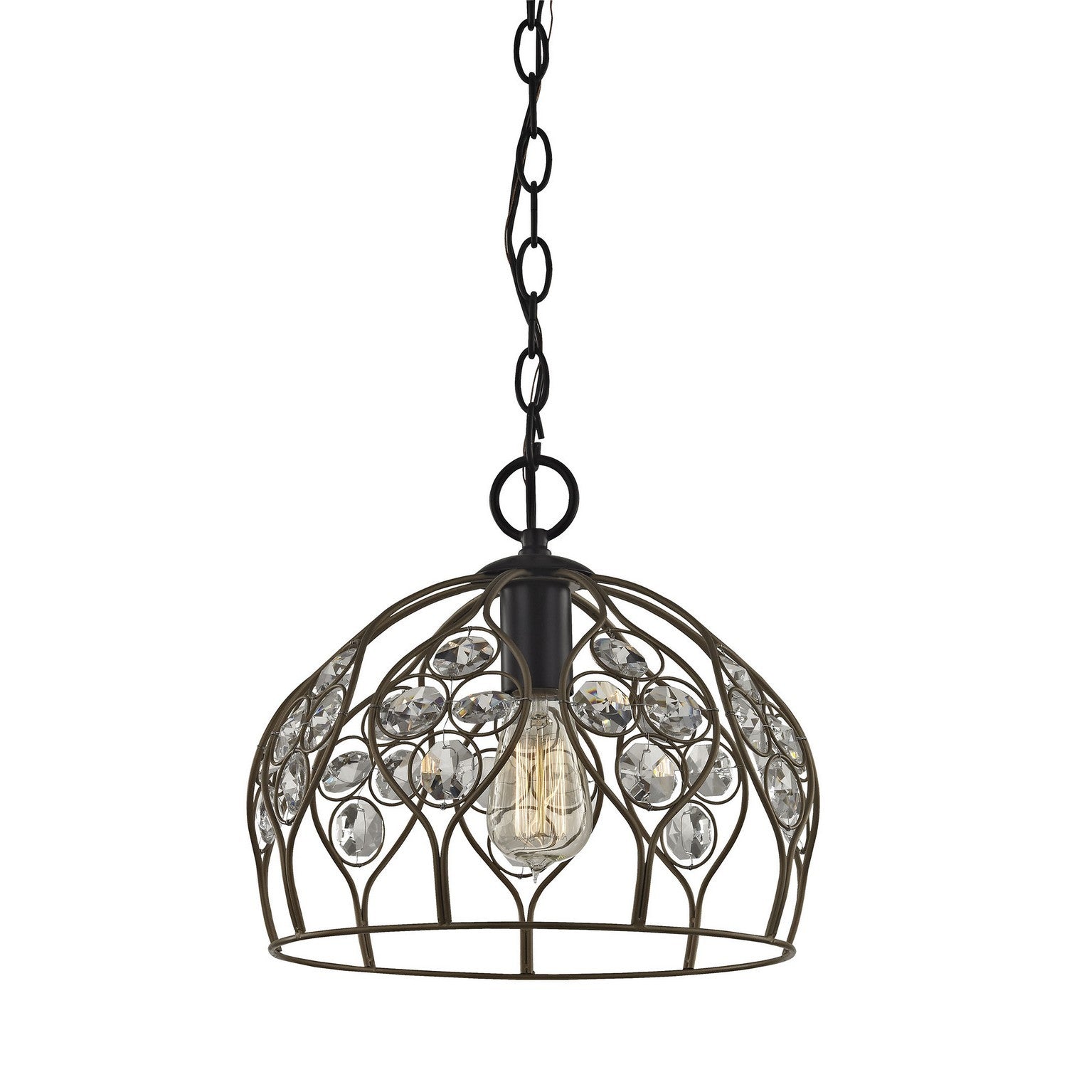 ELK Home - 81106/1-LA - One Light Mini Pendant - Crystal Web - Gold