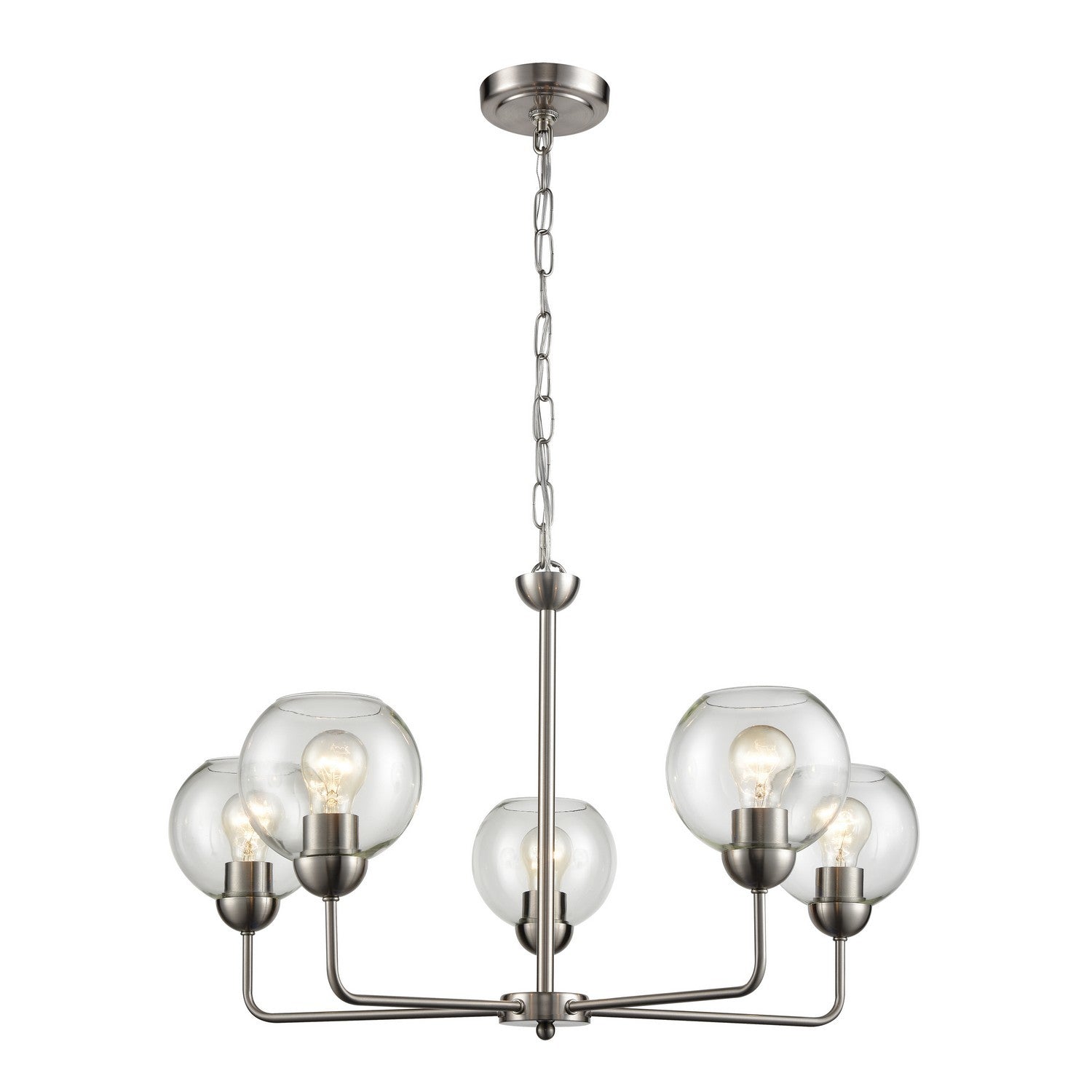 ELK Home - CN280522 - Five Light Chandelier - Astoria - Brushed Nickel