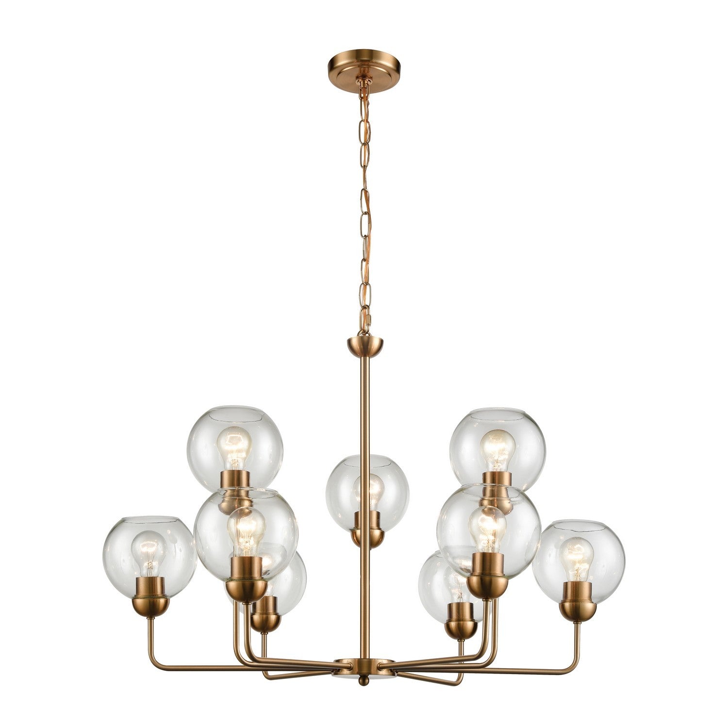 ELK Home - CN280925 - Nine Light Chandelier - Astoria - Satin Gold