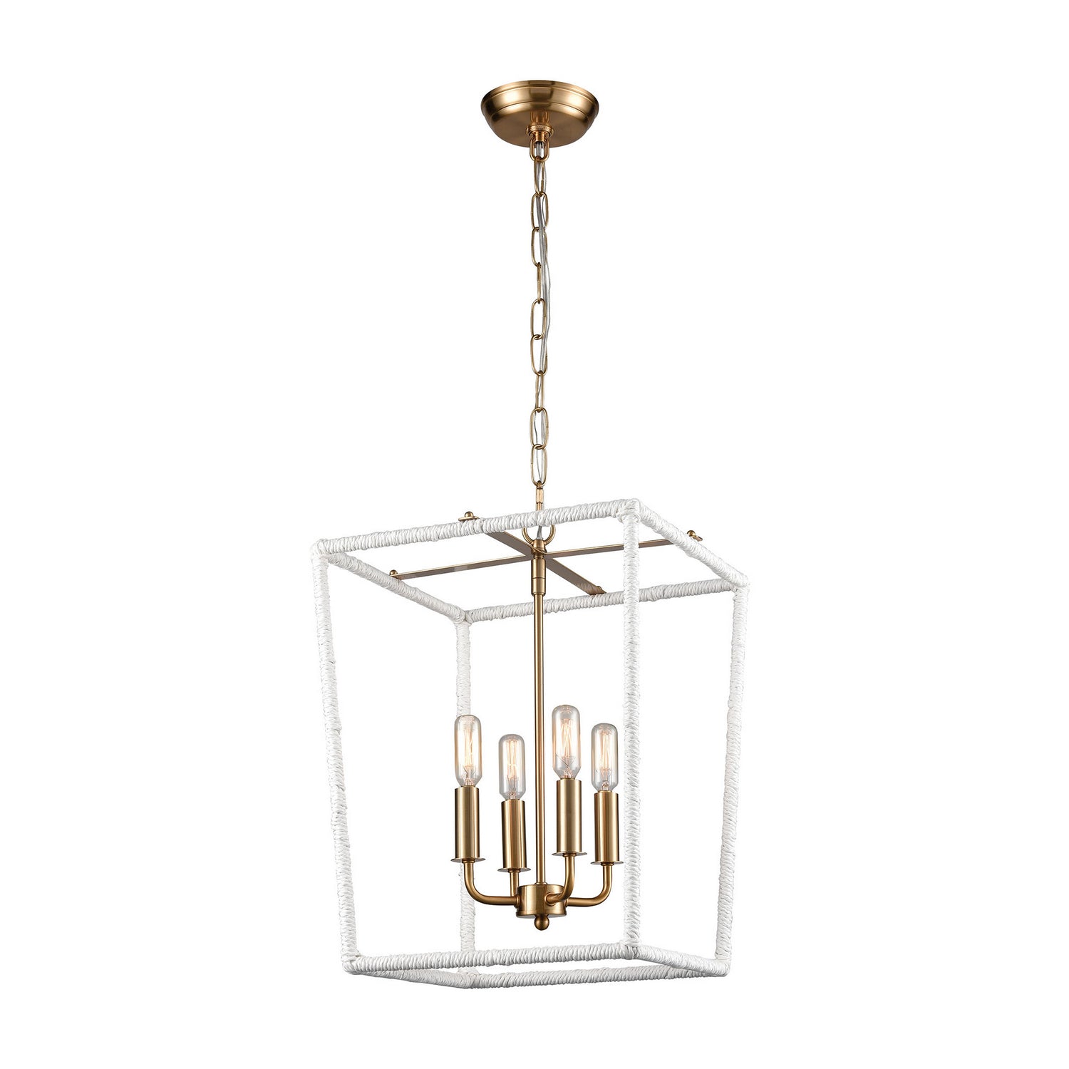 ELK Home - D4035 - Four Light Pendant - Kingdom - Aged Brass