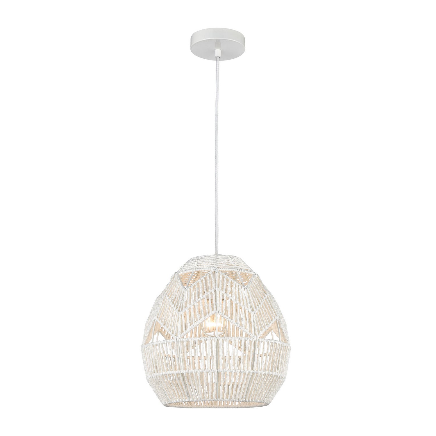 ELK Home - D4220 - One Light Mini Pendant - Boho - White